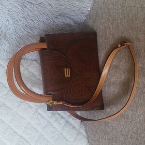 ETRO shoulder bag 2way paisley pattern E-metal fittings Hand bag